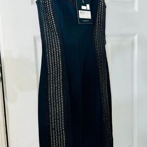 NEW With Tags! NICHOLAS Black Body con Detail Midi Dress